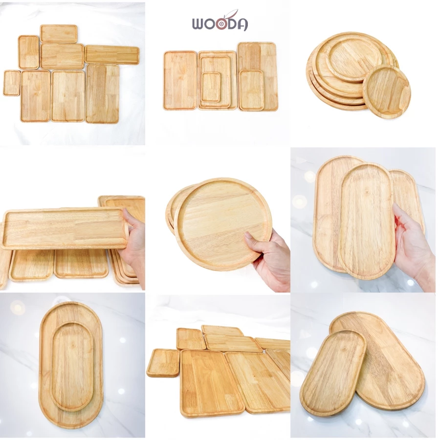 Đĩa gỗ/ khay gỗ đa dạng kiểu dáng chất lượng, ưu đãi giá tốt nhất