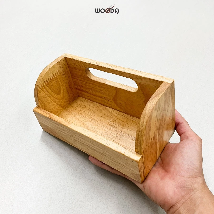 Khay đa năng đựng muỗng đũa, khay đựng chai lọ gia vị bằng gỗ - Ảnh 6