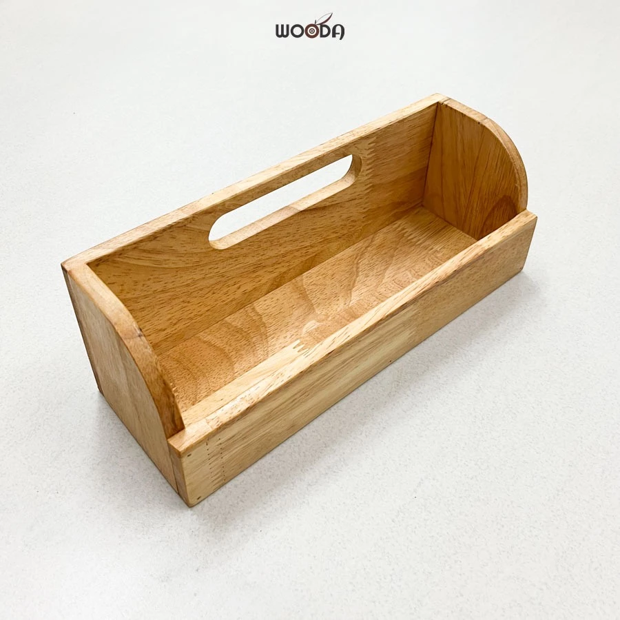 Khay đa năng đựng muỗng đũa, khay đựng chai lọ gia vị bằng gỗ - Ảnh 8