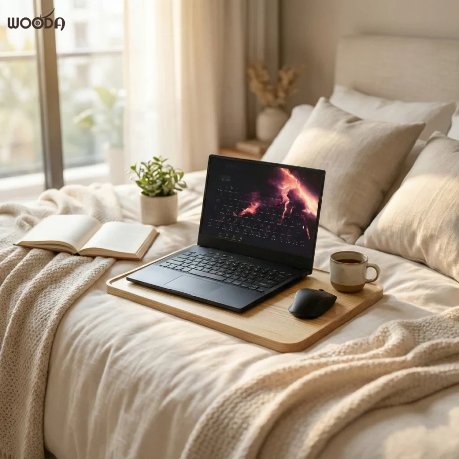 Khay gỗ / Mâm gỗ loại to hình hình chữ nhật nhiều kích thước bằng gỗ ASH