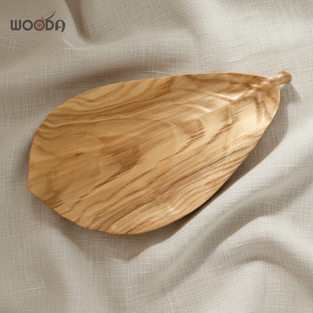 Khay Hình Chiếc Lá Bàng - Khay Gỗ Tự Nhiên Decor - Ảnh 3