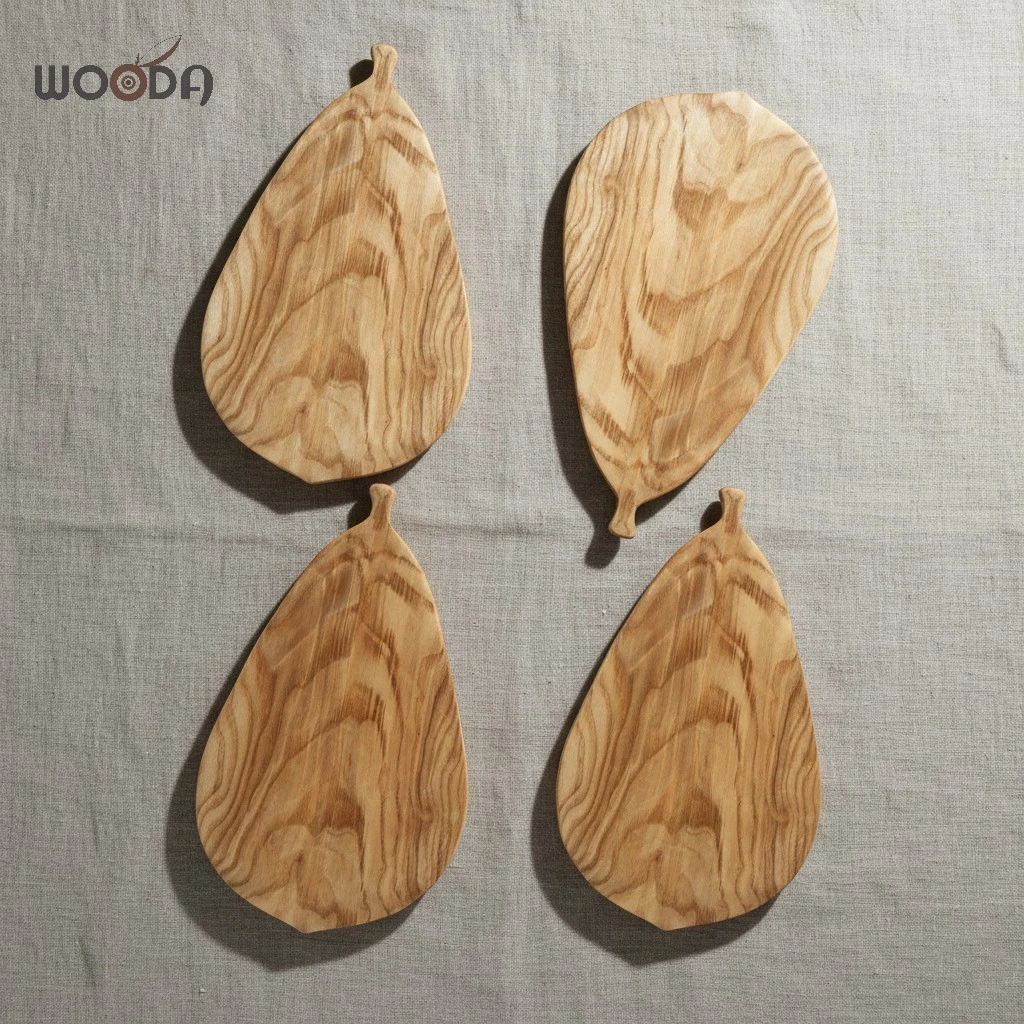 Khay Hình Chiếc Lá Bàng - Khay Gỗ Tự Nhiên Decor - Ảnh 5