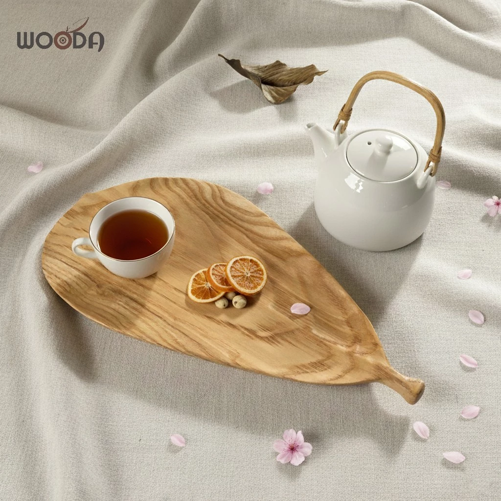 Khay Hình Chiếc Lá Bàng - Khay Gỗ Tự Nhiên Decor