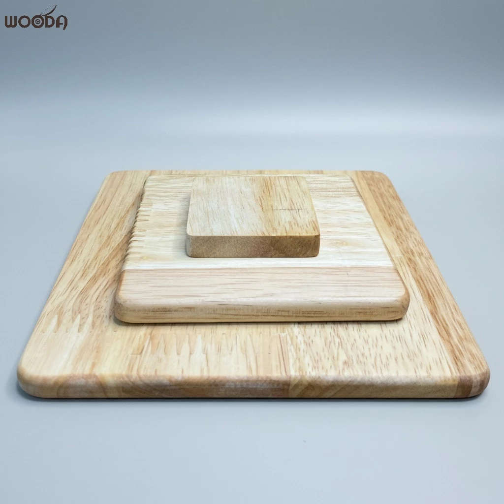 Lót ly gỗ vuông - tròn - lục giác có Sơn Chống Thấm, đế gỗ lót chậu nhiều kích thước - Ảnh 4