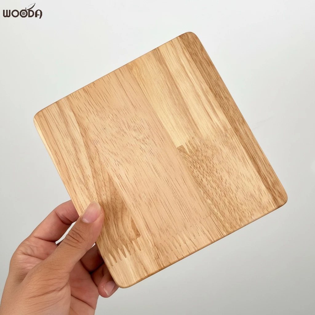 Lót ly gỗ vuông - tròn - lục giác có Sơn Chống Thấm, đế gỗ lót chậu nhiều kích thước - Ảnh 7