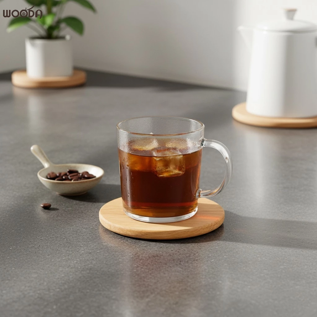 Lót ly gỗ vuông - tròn - lục giác có Sơn Chống Thấm, đế gỗ lót chậu nhiều kích thước - Ảnh 9