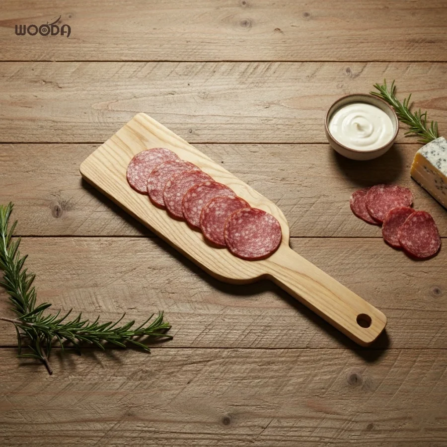 Thớt chữ nhật có tay cầm, thớt nhỏ để thịt nướng BBQ, trái cây