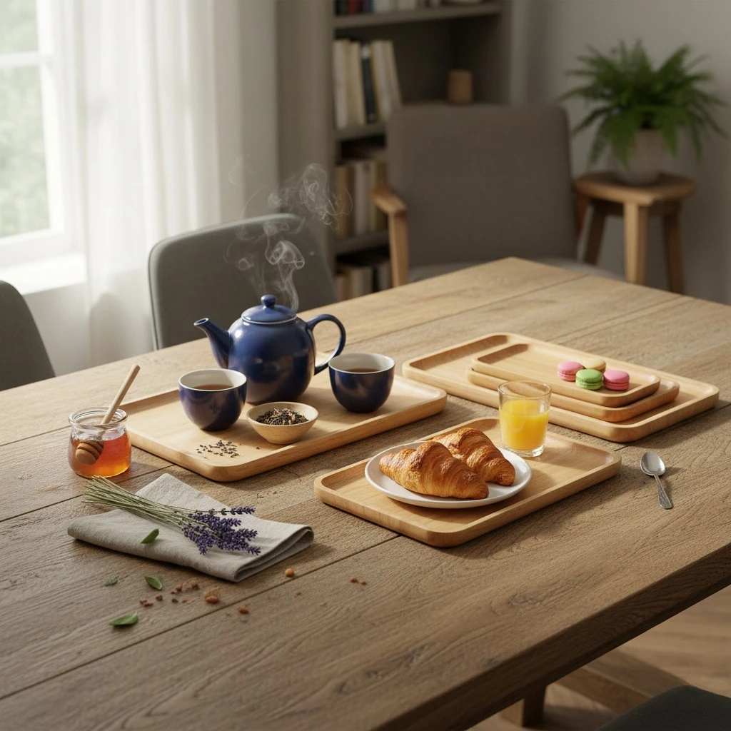 Đĩa gỗ/ khay gỗ đa dạng kiểu dáng chất lượng, ưu đãi giá tốt nhất - Ảnh 3