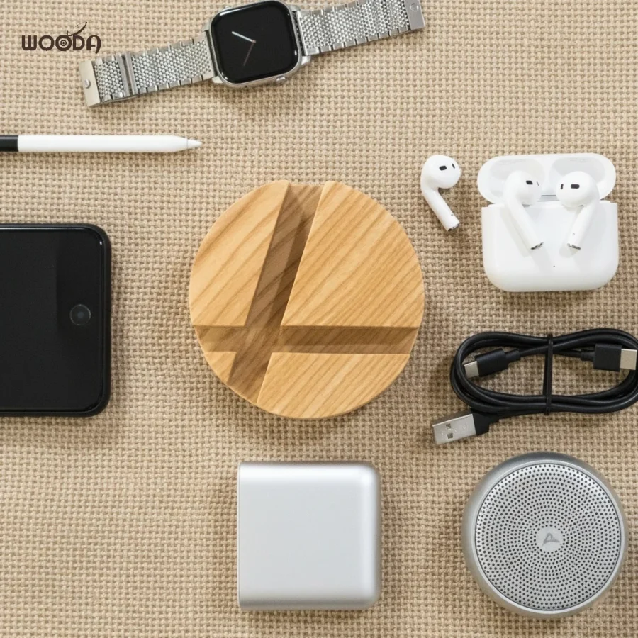 Giá đỡ điện thoại tối giản 2 khe - đường kính 10cm